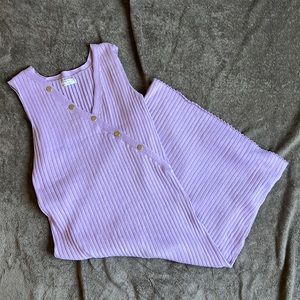 Lavender ribbed dress